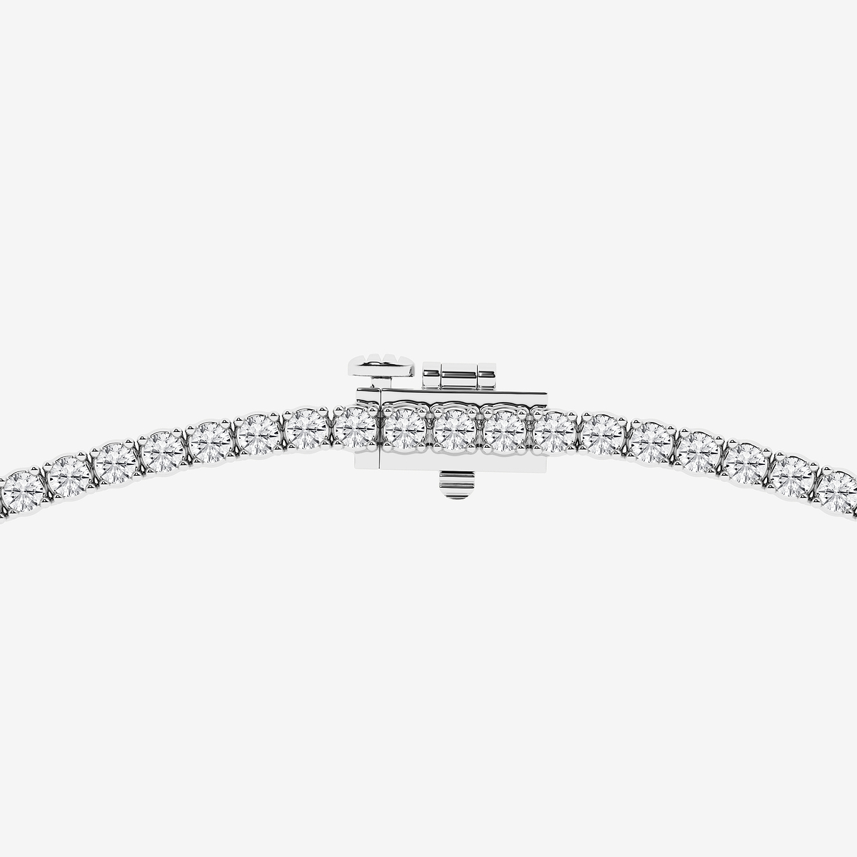 Additional Image 2 for  7 ctw Round Lab Grown Diamond Four Prong Graduated Tennis Necklace